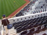 This is the section that we sat in.   They lie when they say that there is not a bad seat in the park.   Row 1 of Section 225 should be sold as sight obstructed.